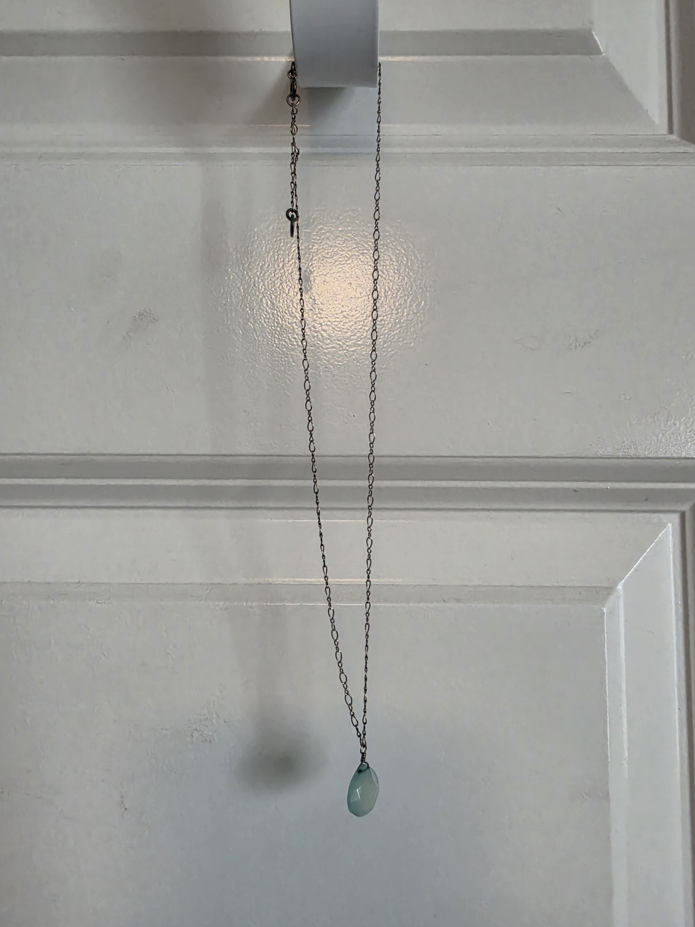 Delicate aquamarine Teardrop Necklaces (2) & Earrings Set sterling silver artisa - Picture 10 of 12